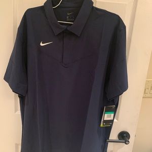 Nike navy authentic collection coaches polo nwt